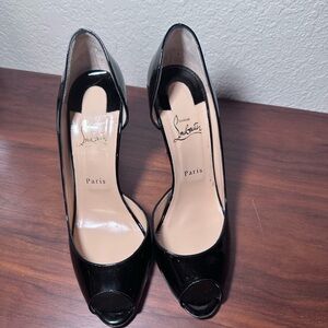 Christian Louboutin Black Patent Leather Stiletto Heels